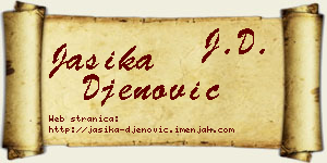 Jasika Đenović vizit kartica
